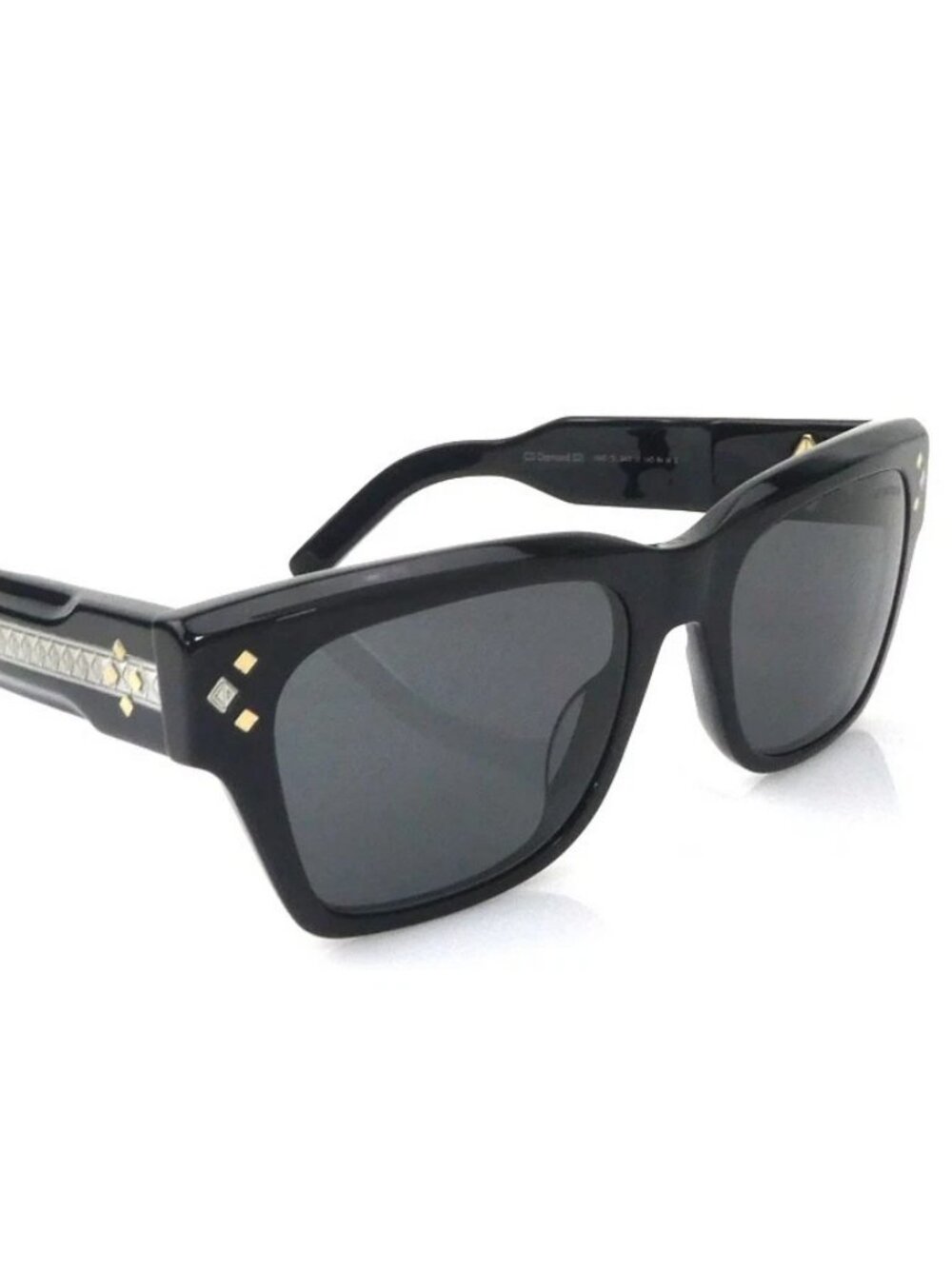 Auth Christian Dior Sunglasses Black/Silver Plastic - h32543j